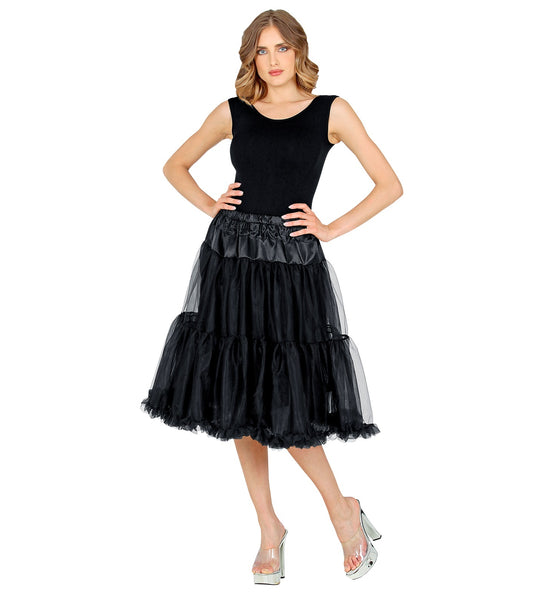 e-carnavalskleding-SYK Petticoat zwart tule 65cm