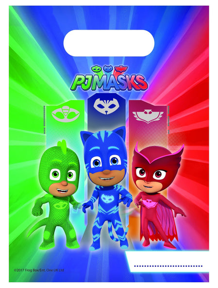 e-carnavalskleding-SYK PJ Masks uitdeelzakjes kinderfeest 6 stuks