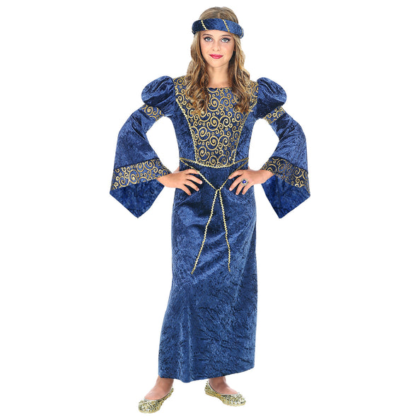 e-carnavalskleding-SYK Renaissance jurk blauw