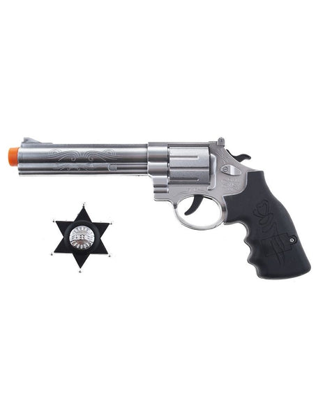 e-carnavalskleding-SYK Revolver pistool met sheriff ster