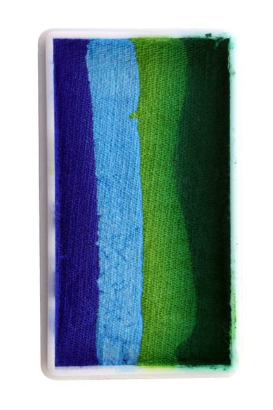 e-carnavalskleding-SYK Splitcake donker groen-groen-licht blauw-blauw 28gram