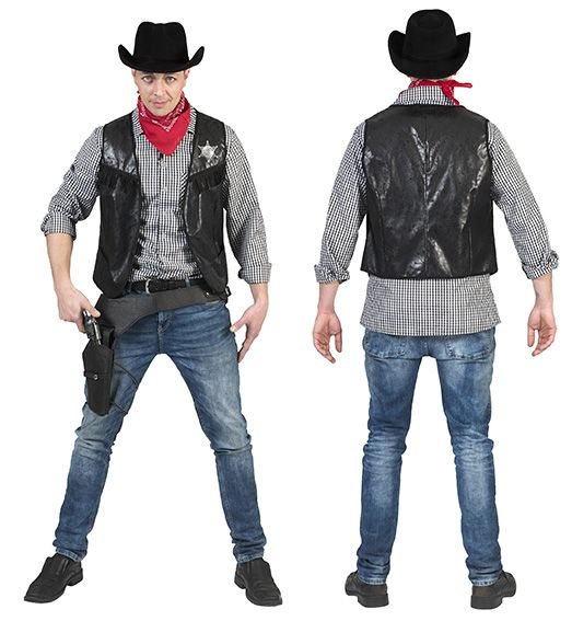 e-carnavalskleding-SYK Stoer cowboyvest zwart