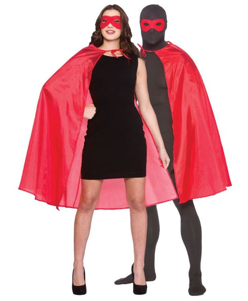 e-carnavalskleding-SYK Super Hero Cape met masker in rood