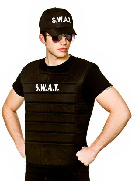 e-carnavalskleding-SYK S.W.A.T. vest met cap