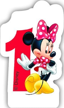 e-carnavalskleding-SYK Verjaardag kaars Minnie Mouse cijfer 1