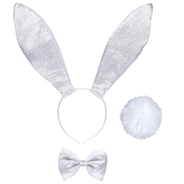 e-carnavalskleding-SYK Verkleedset bunny wit glitters