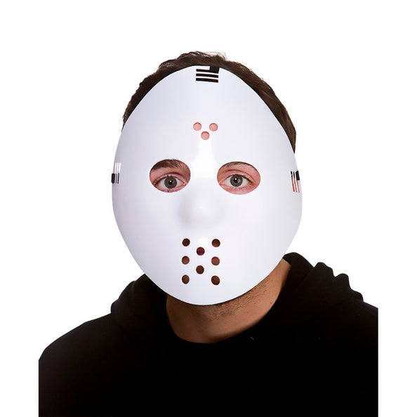 e-carnavalskleding-SYK Wit hockey masker latex