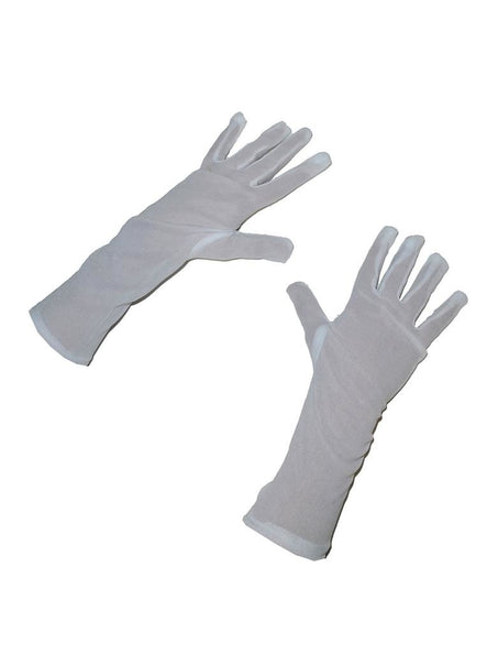 e-carnavalskleding-SYK Witte handschoenen 33cm