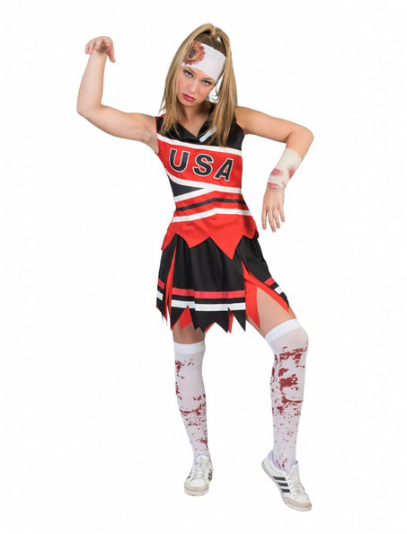 e-carnavalskleding-SYK Zombie cheerleader dames pak