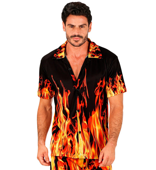 e-carnavalskleding-SYK Zomer partyshirt Flames