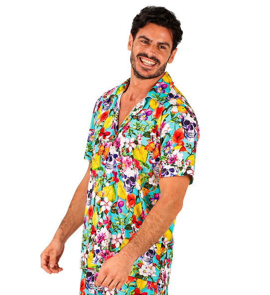 e-carnavalskleding-SYK Zomer partyshirt Skulls