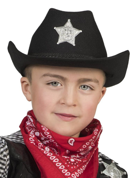 e-carnavalskleding-SYK Zwarte cowboyhoed Tom kinderen